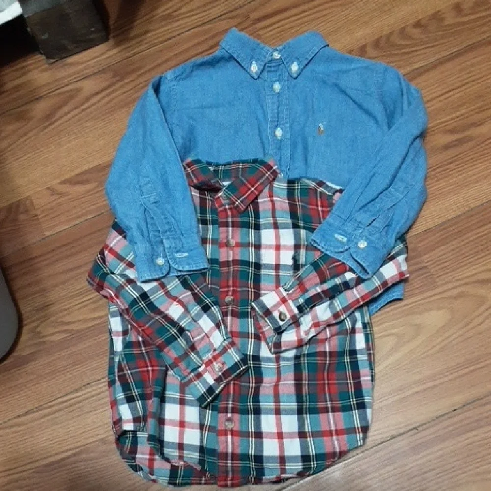 MINI BODEN  HANNAH KATE RALPH LAUREN Plaid and Solid‎ Button-Up Shirts (6)